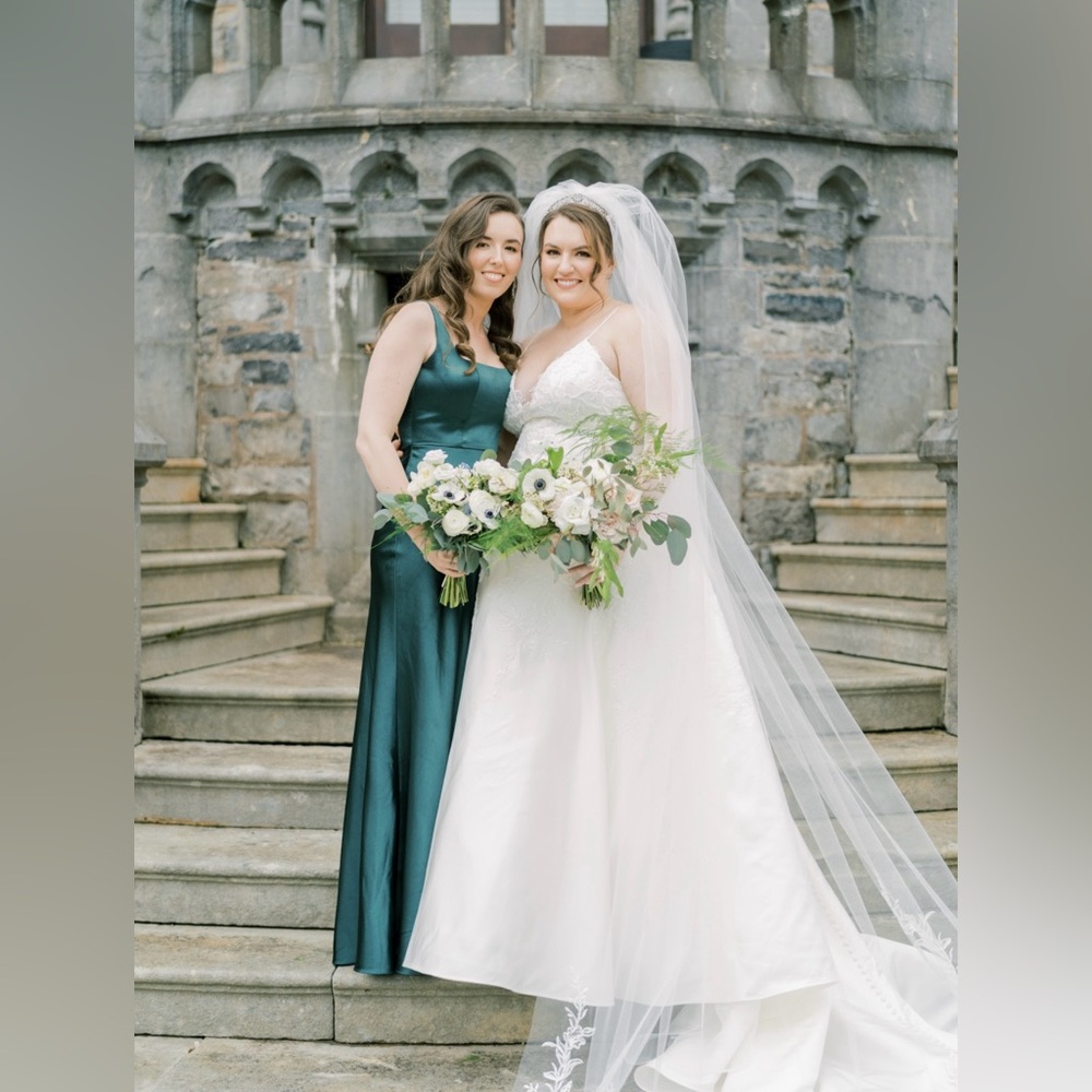 Jenny Yoo Emerald Green Wedding Dress - Picture 3 of 7